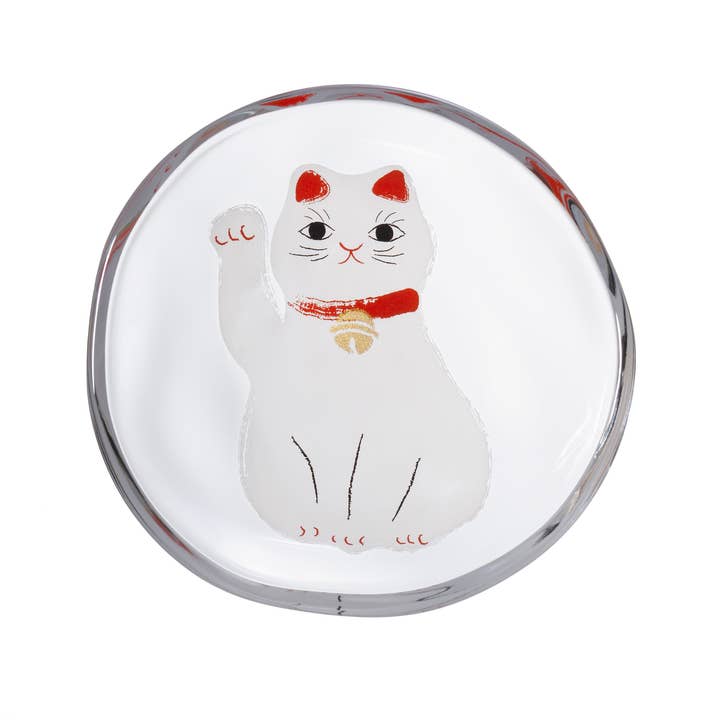 ADERIA - Wholesale Decorative Plate/Dish/Bowl - Medeta Mono - Lucky Cat Mini Plate | 5 Pattern Options3