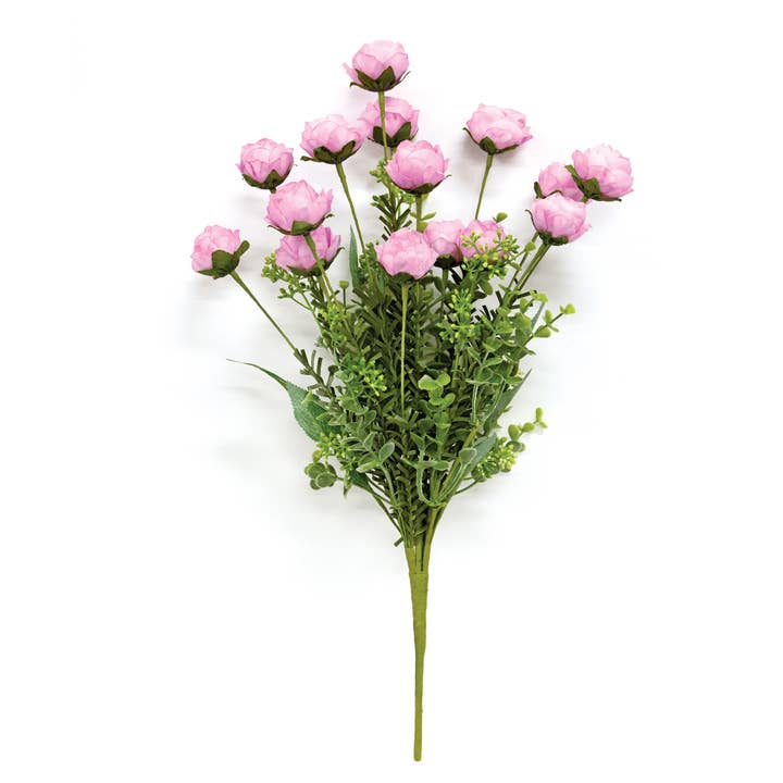 Eucalyptus Rose Spray - 19 In - Violet for wholesale by Saybrook Lane