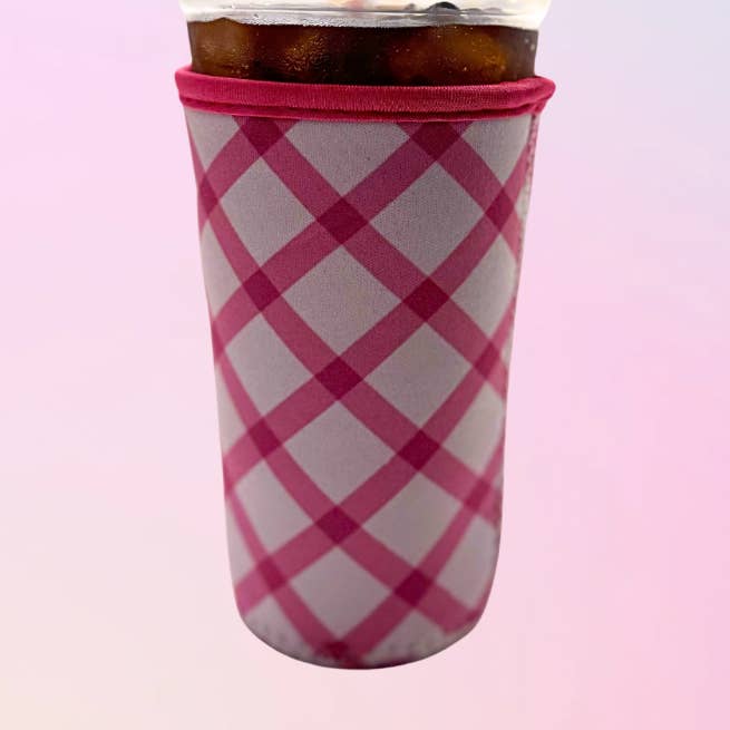 Pretty in Pink Iced Coffee Sleeve for wholesale by Gracie's Closet