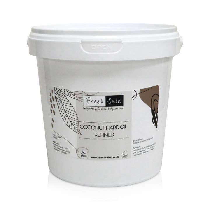 Coconut Hard (Solid) Oil – Refined - 1KG for wholesale by Freshskin Beauty LTD