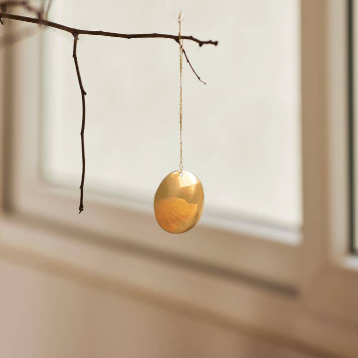 Fleck - Wholesale Ornament Set - Abstract Brass Christmas Ornaments, Set of 9
