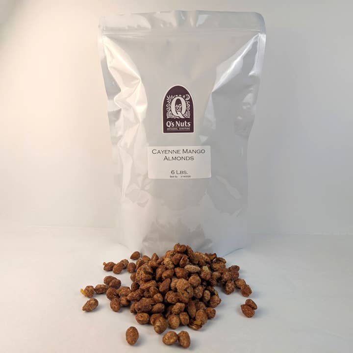 Cayenne Mango Almonds - 6lb Bulk for wholesale by Q's Nuts, LLC