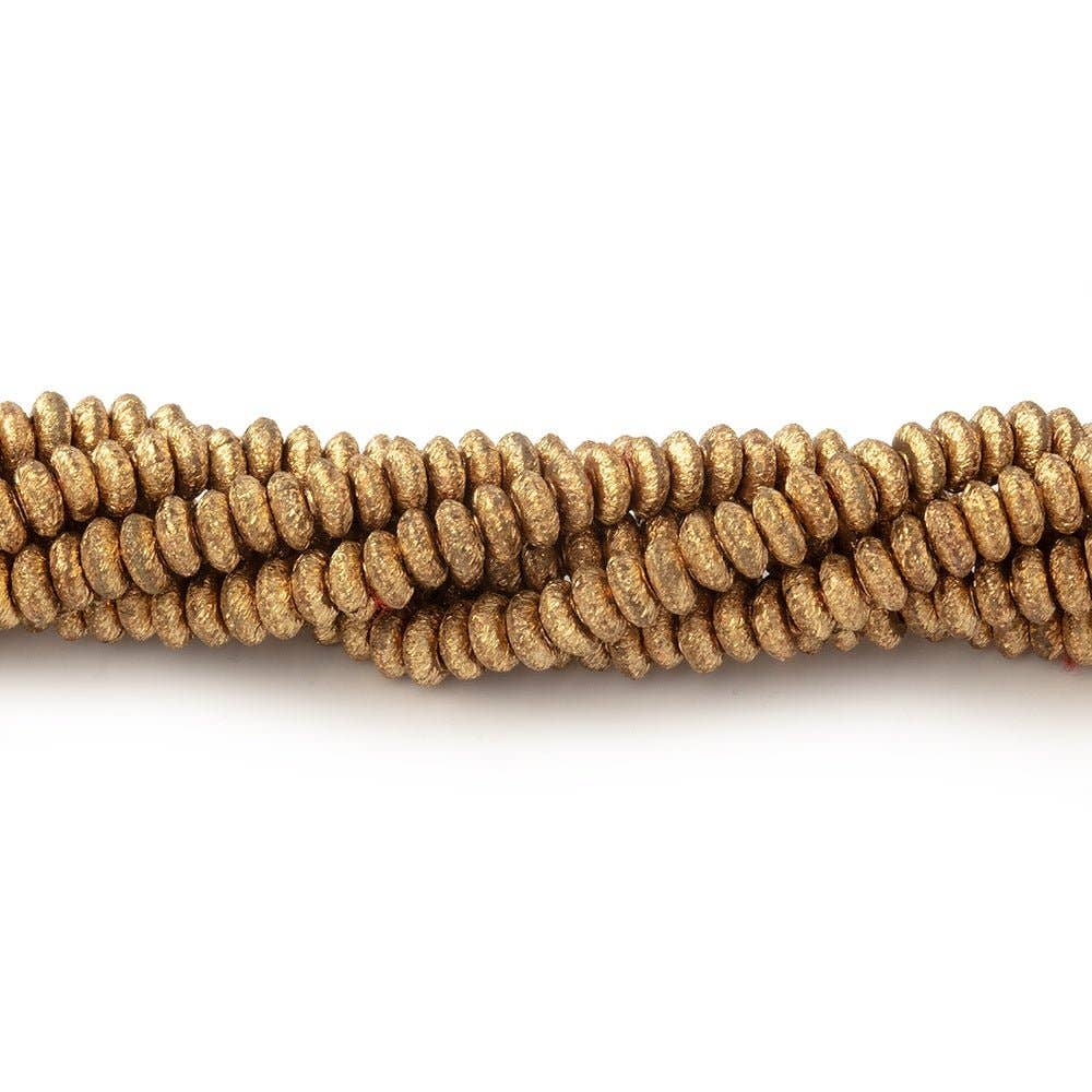 Beads of Cambay - Wholesale Beads - 3mm Brushed Disc Beads6