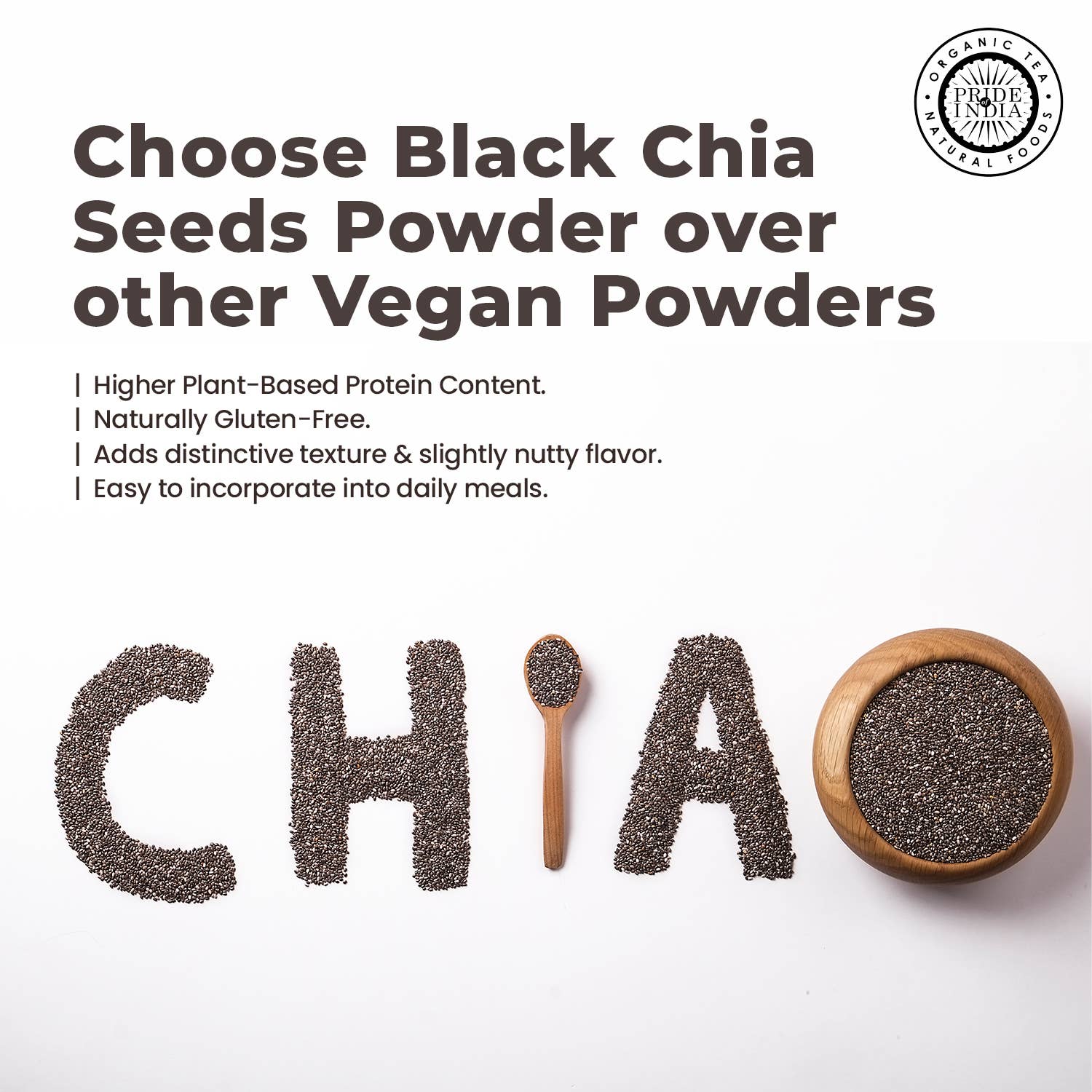 PRIDE INDIA BRANDS - Wholesale Plant Seeds - Whole Black Chia Seeds6