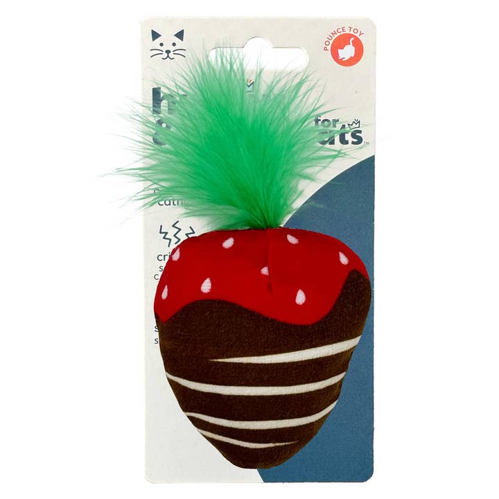 Huxley & Kent - Wholesale Pet Toy - Cat - Chocolate Strawberry Cat Toy