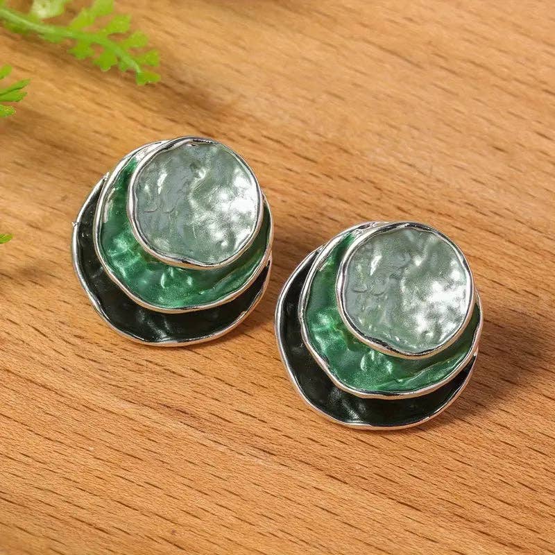 Huis Van Merken – wholesale Dangle earrings – Bohemian Layered Ombre Blue Earrings – Elegant Drop & Stud Jewelry for Women & Parties7