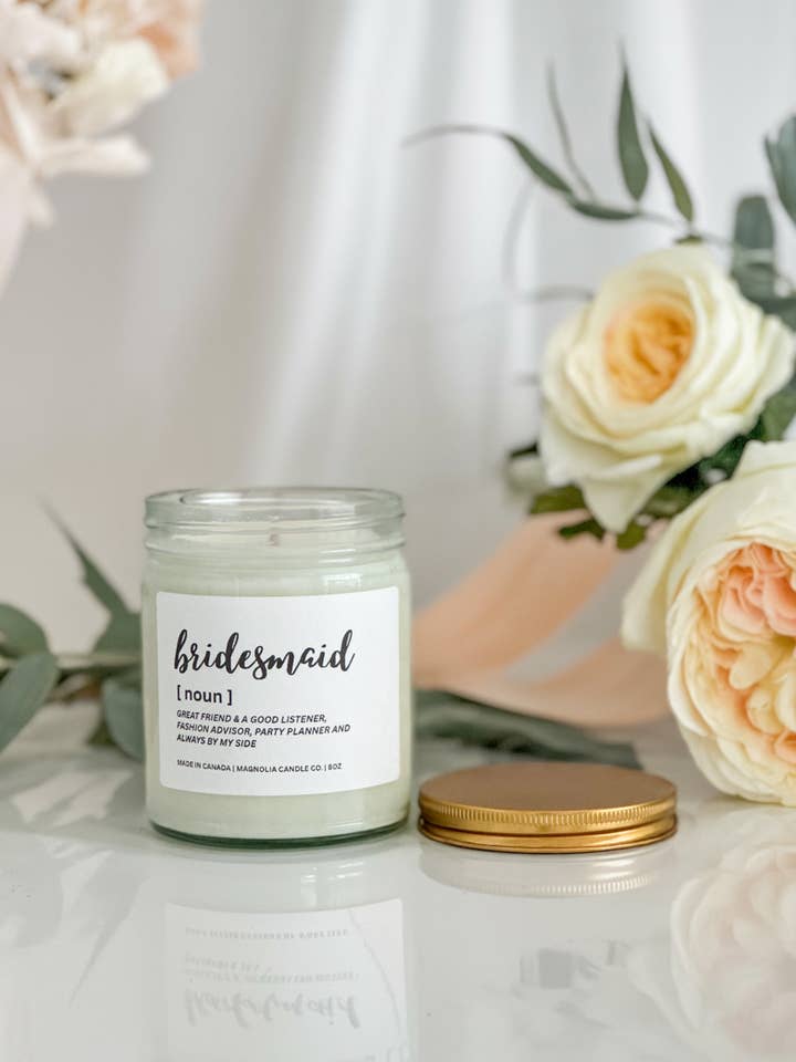 Damigella d'onore | Candela di cera di soia | 8oz per la vendita all'ingrosso da parte di Magnolia Candle Company