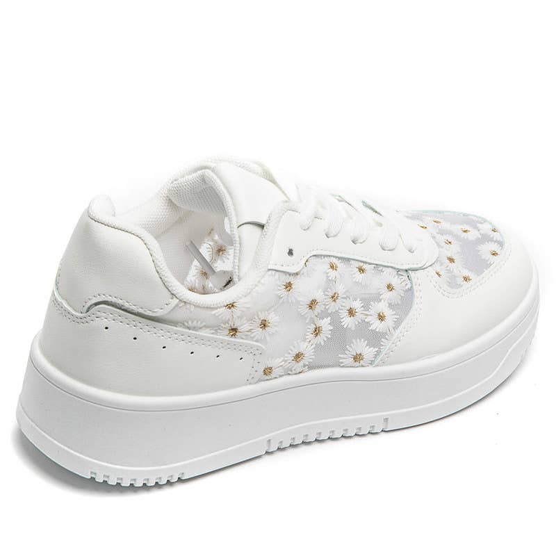 idealshoes - Wholesale Sneakers - Dames - idealshoes dames sneakers met bloemenprint3