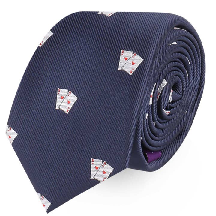 Poker Cards Skinny Tie for wholesale by AusCufflinks