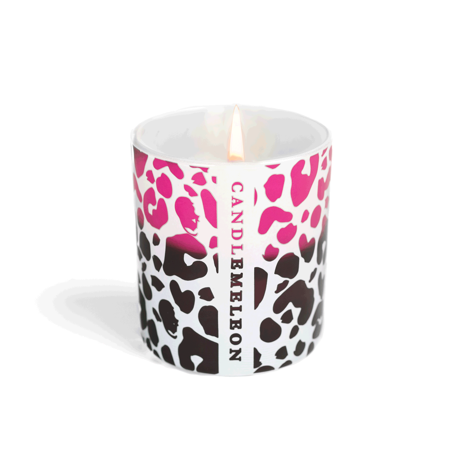 CANDLEMELEON - Wholesale Jar/Filled Candle - PINK LEOPARD - Colour Changing Soy Woodwick Scented Candle4