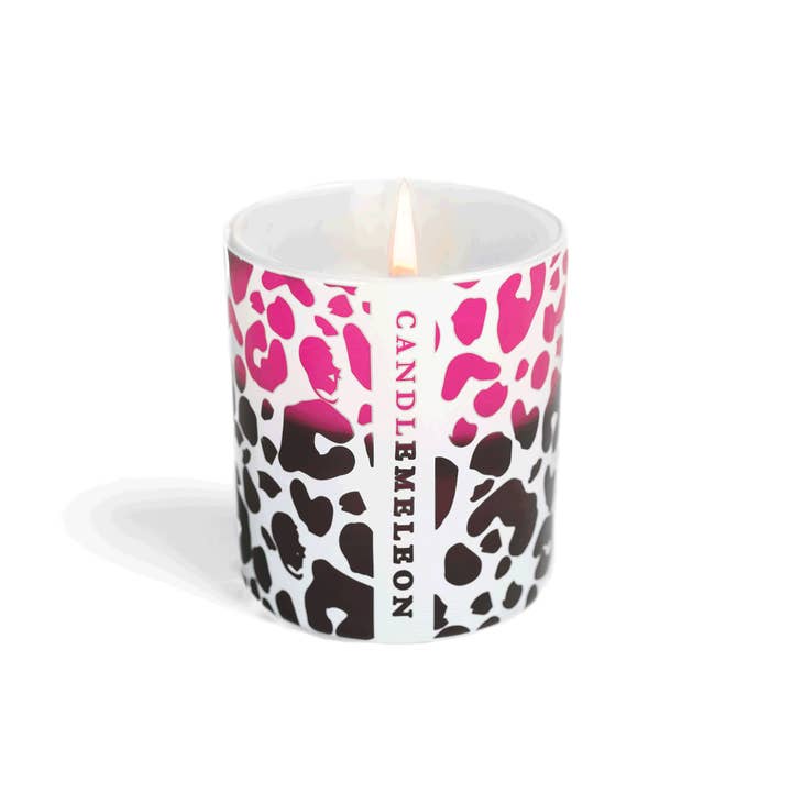CANDLEMELEON - Wholesale Jar/Filled Candle - PINK LEOPARD - Colour Changing Soy Woodwick Scented Candle4