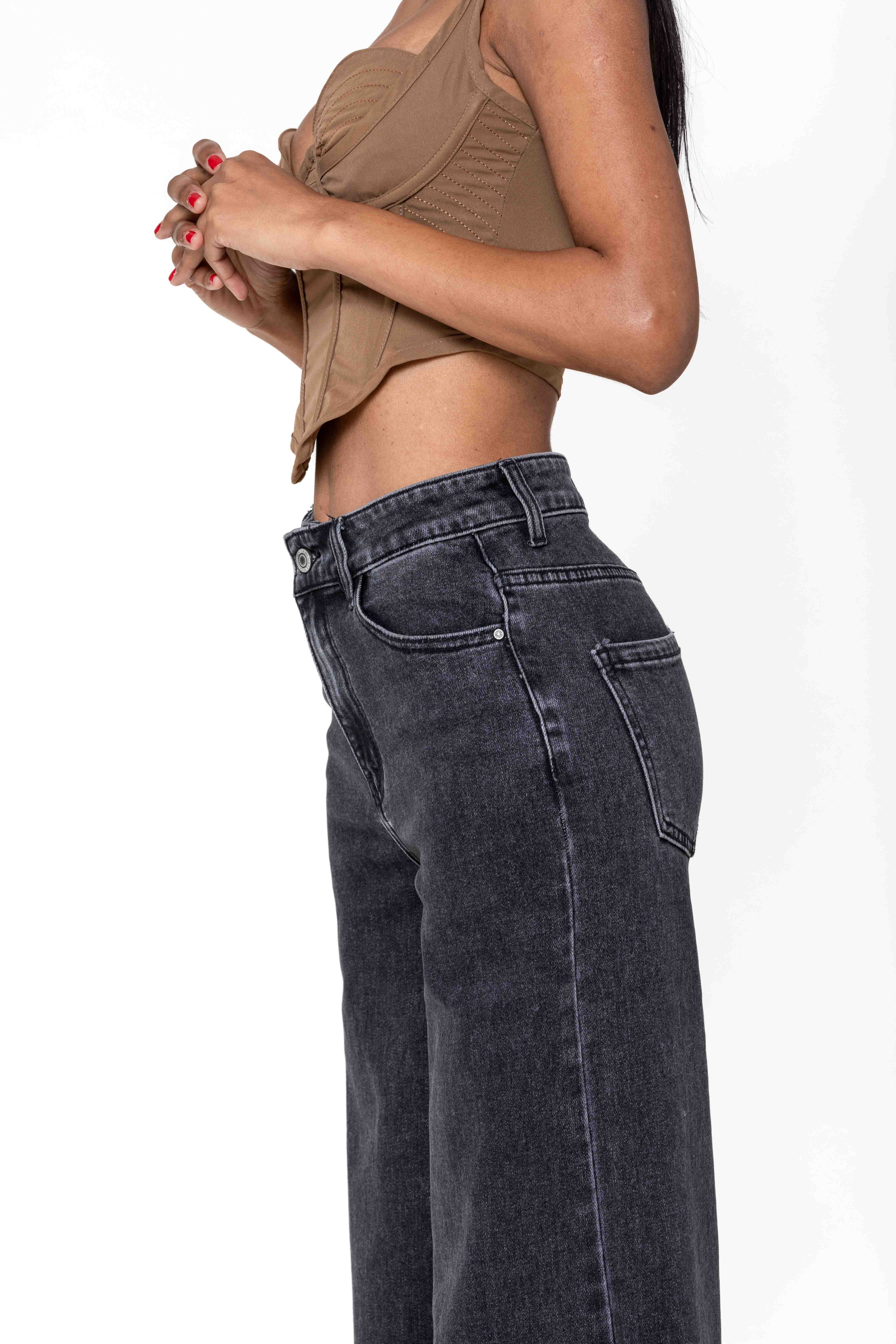Nina Carter - Vente Jean – femme - Nina Carter super WIDE LEG taille haute stretch YY3007