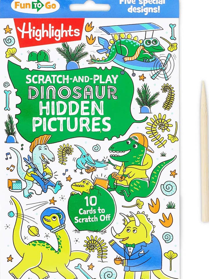Scratch-and-Play Dinosaur Hidden Pictures for wholesale by Highlights for Children