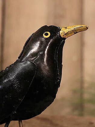Recycled Metal Garden Artwork - Blackbird for wholesale by chi-africa