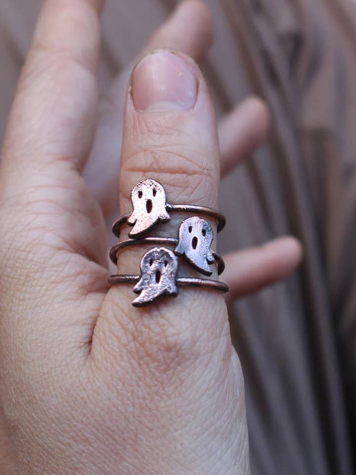 Ghost Ring, Fall Autumn Halloween Jewelry for wholesale by Gratefully Dreaming