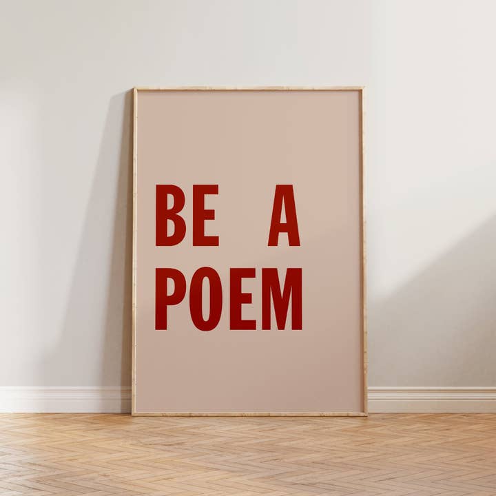 Lune Club - Wholesale Art Print - Be A Poem Print