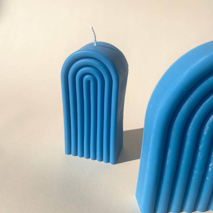 Small Arch Candle - Cobalt for wholesale on Faire