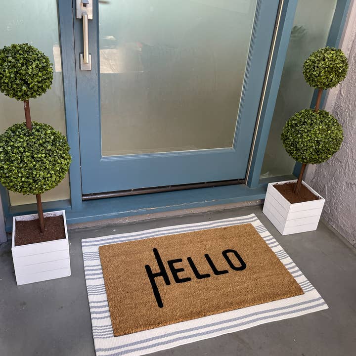 Nickel Designs Doormats - Wholesale Area Rug - Cream and Grey Striped Accent Rug2