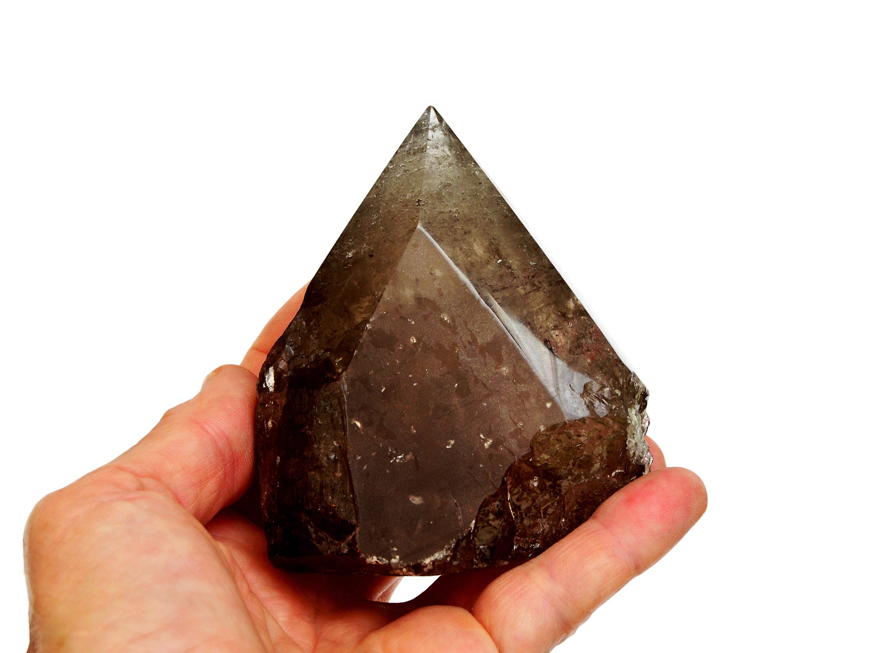 Kaia & Crystals - Wholesale Spiritual Stone/Crystal - Smoky Quartz Semi Polished Point (Brazil) - (200g - 450g) Extra Quality2