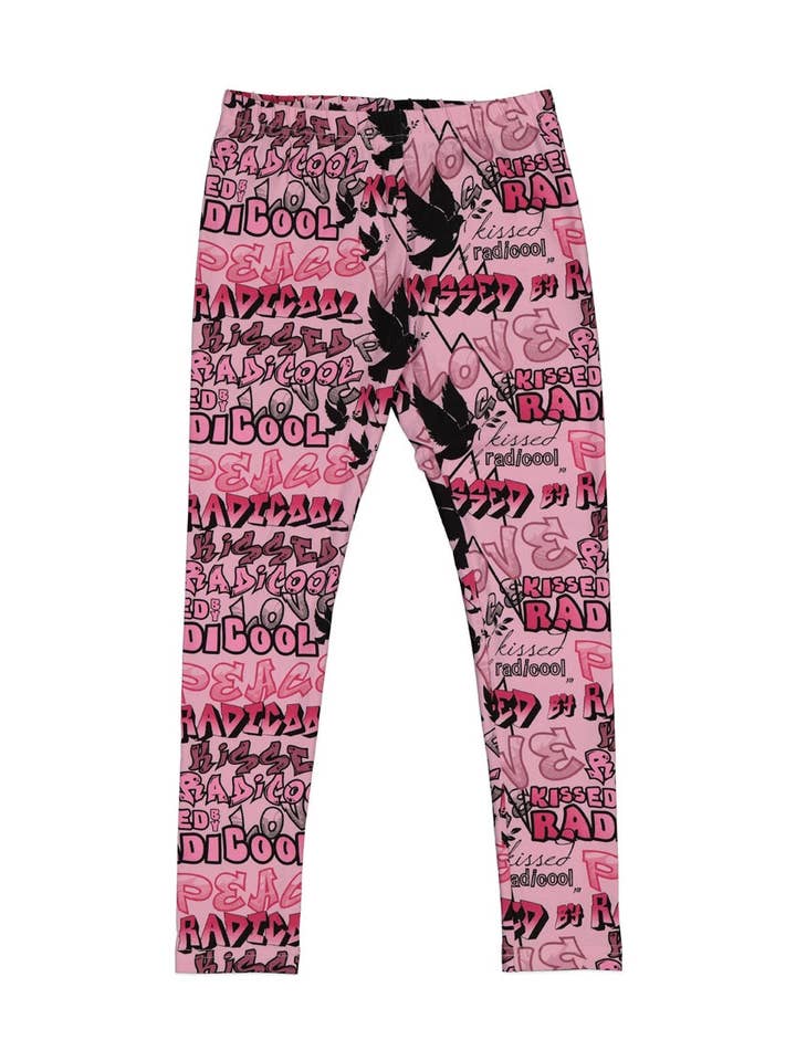 KR1313 KISSED GRAFFITI LEGGINGS för wholesale av Radicool Kids