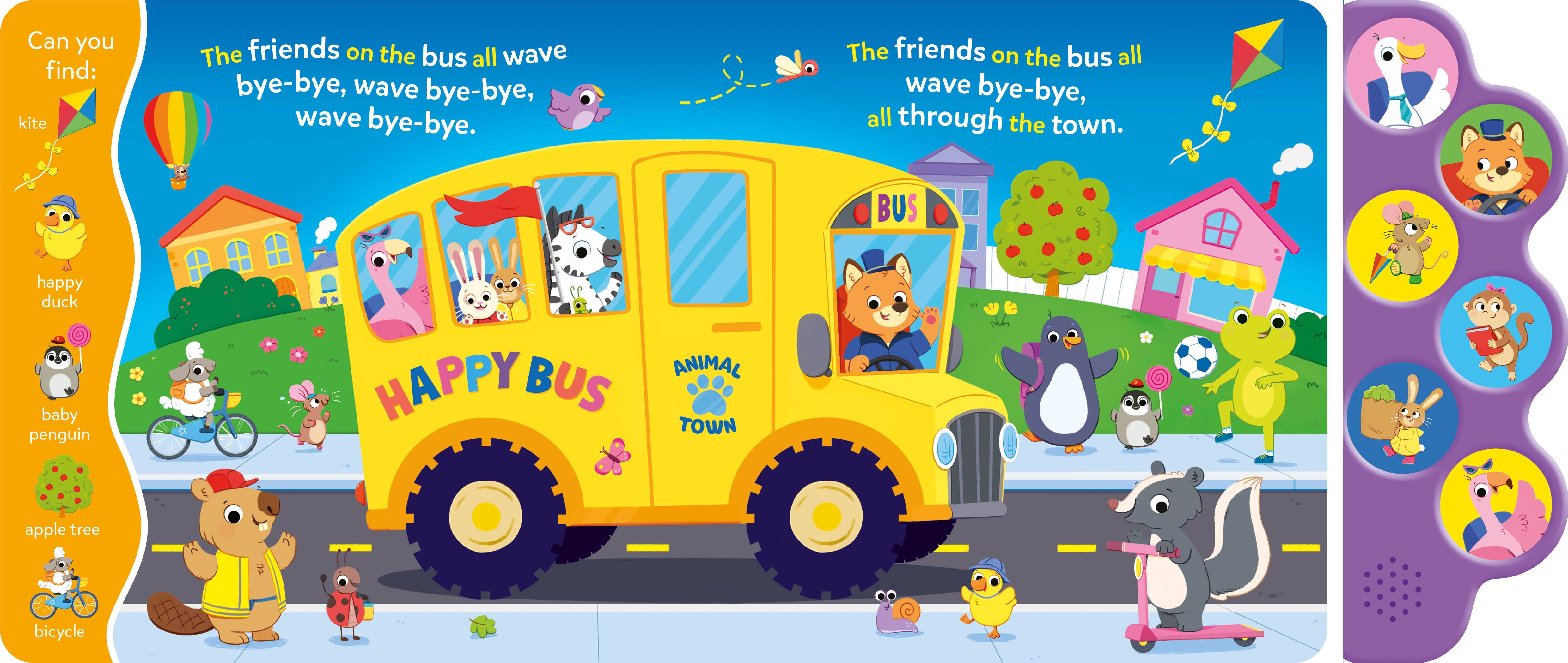 Kidsbooks Publishing - Wholesale Baby & Toddler Book (0-2) - Search & Find Wheels on the Bus: 6-Button Sound Book6