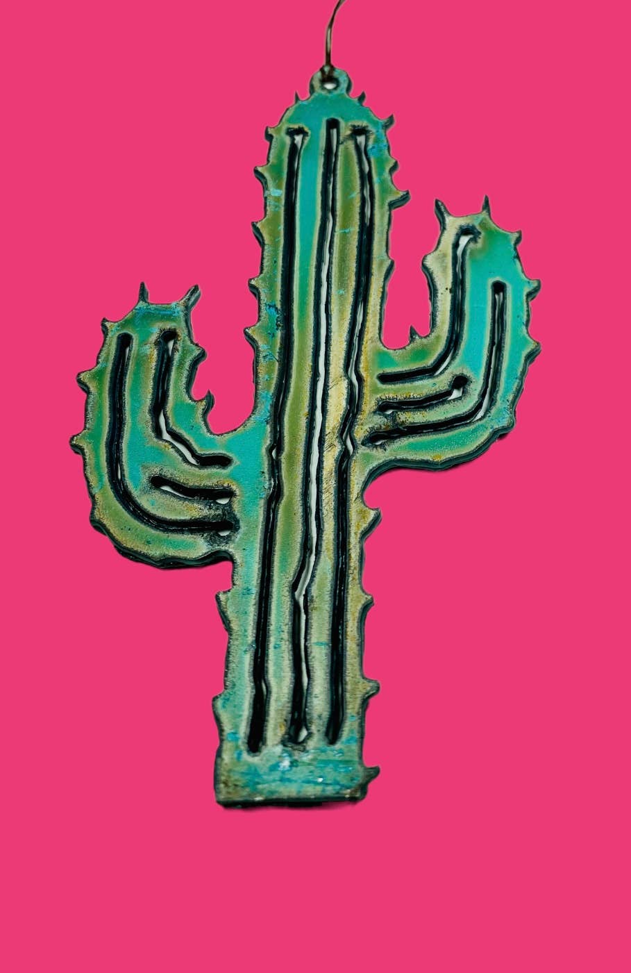 Iron Jewel - Wholesale Ornament - Cactus Ornament Western Southwestern metal Arizona recycle3