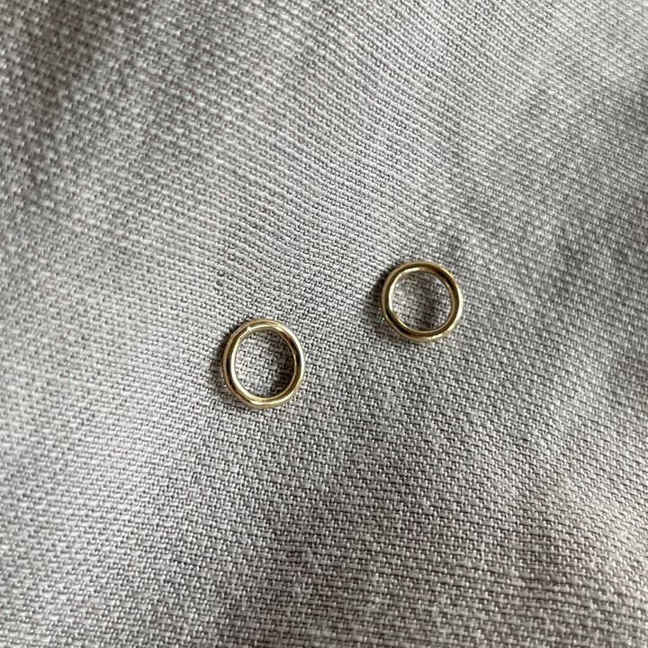 Mini New Moon Studs | Gold for wholesale by Naked Sage