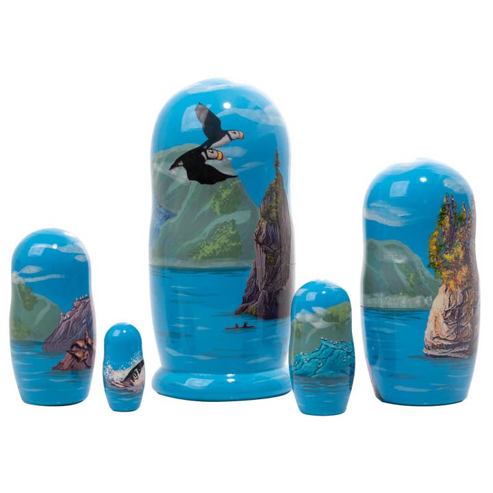 Golden Cockerel - Wholesale Doll - Kids - Kenai Fjords Nesting Doll 5pc./6”1