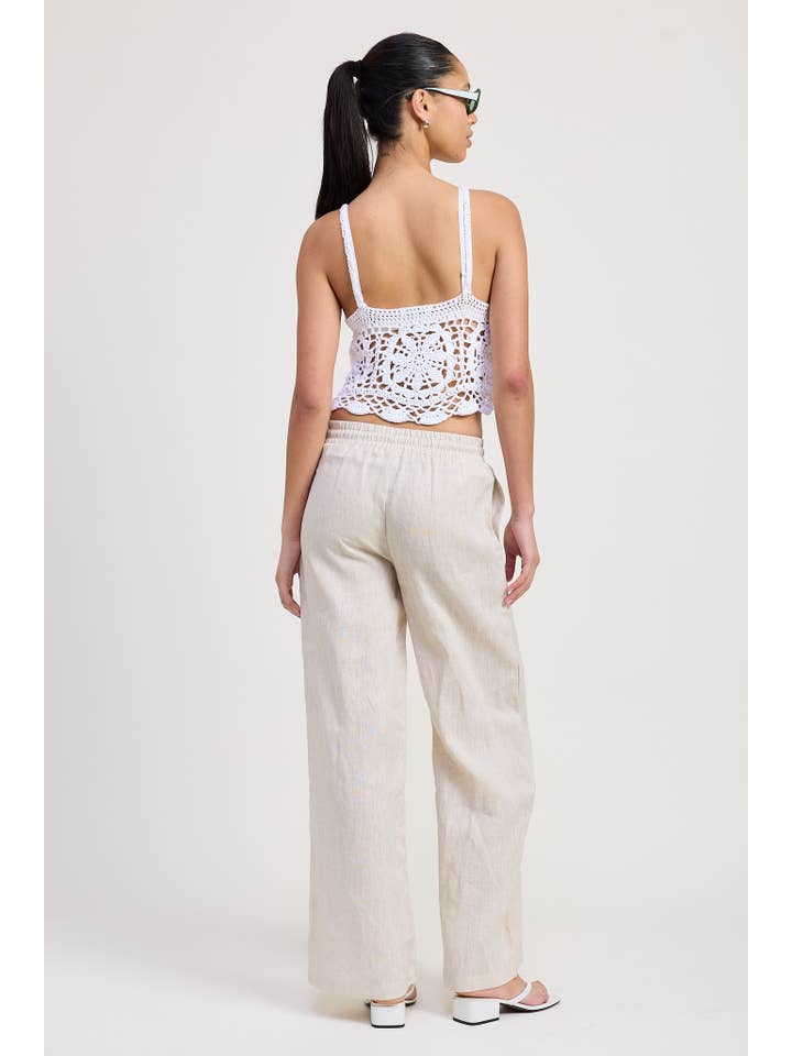White CROCHET LACE TOP for wholesale on Faire