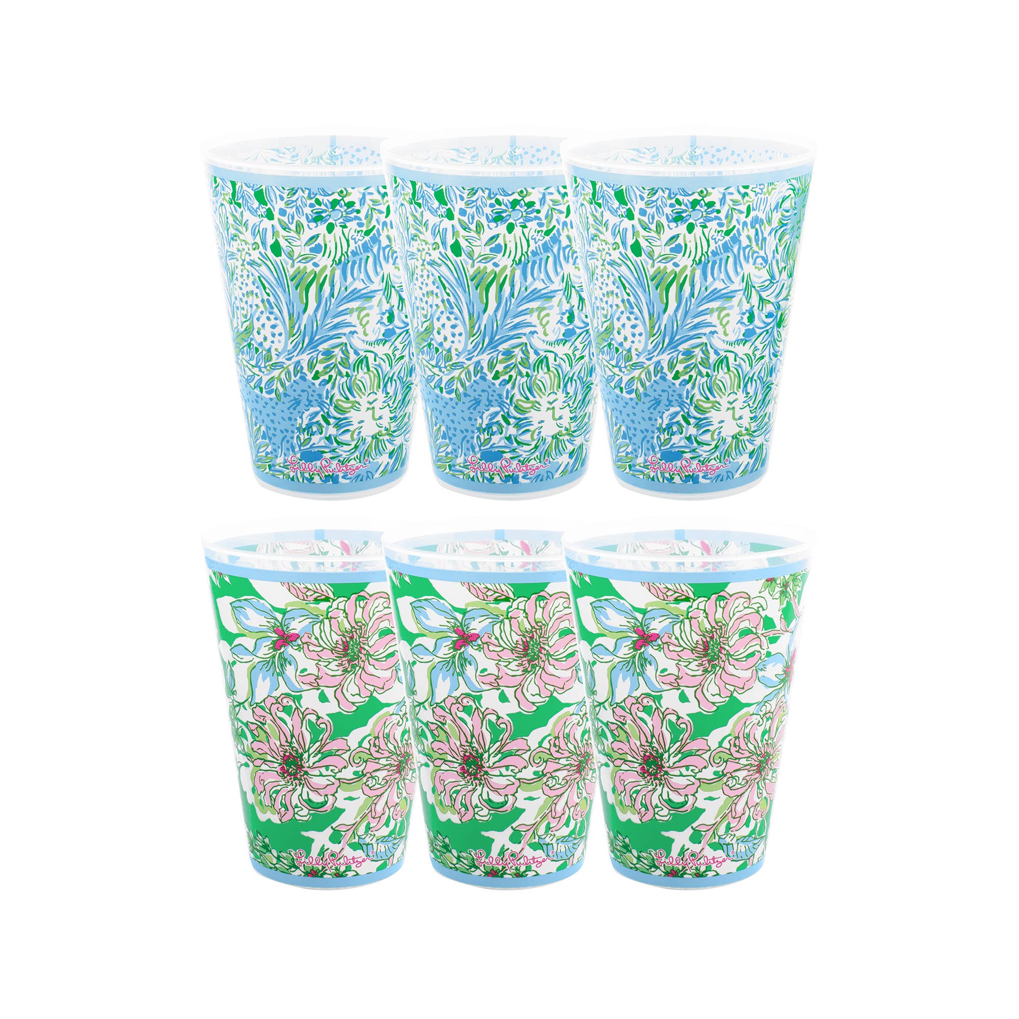 Lilly Pulitzer by Lifeguard Press - Wholesale Disposable Cup - Pool Cups, Dandy Lions/Blossom Views