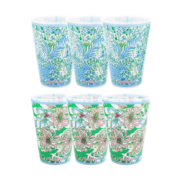 Lilly Pulitzer by Lifeguard Press - Wholesale Disposable Cup - Pool Cups, Dandy Lions/Blossom Views0