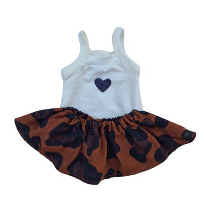 LEOPOLDINE black heart body + leopard skirt for wholesale by Maman Poule et Papa Coq