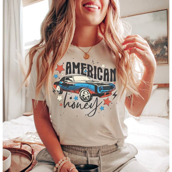 AMERICAN HONEY Graphic Short sleeve T-Shirt for wholesale by Shamaim