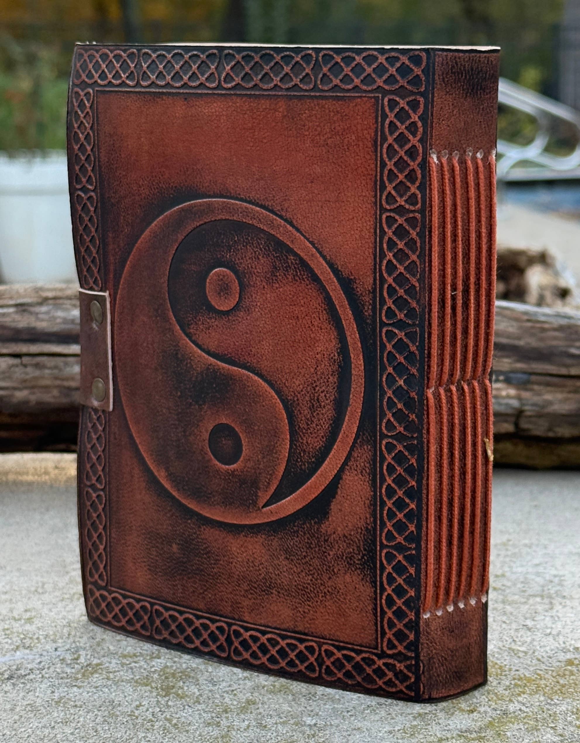 Lungta Imports - Wholesale Journal/Diary - Yin Yang Vintage Leather Journal Embossed Cover Handmade3