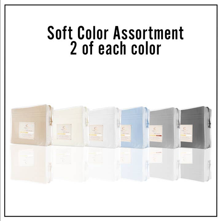 Clara Clark - Wholesale Sheet Set - 1800 Series Sheet Sets Assorted Soft Colors