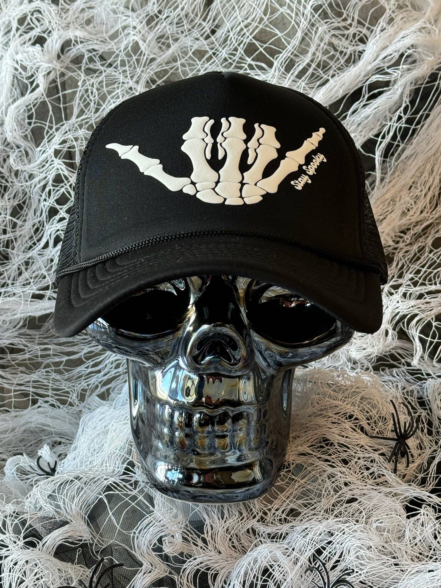 Malibu and Mint - Wholesale Trucker Hat - Women's - Hang Loose Skelton Bones Trucker Hat1
