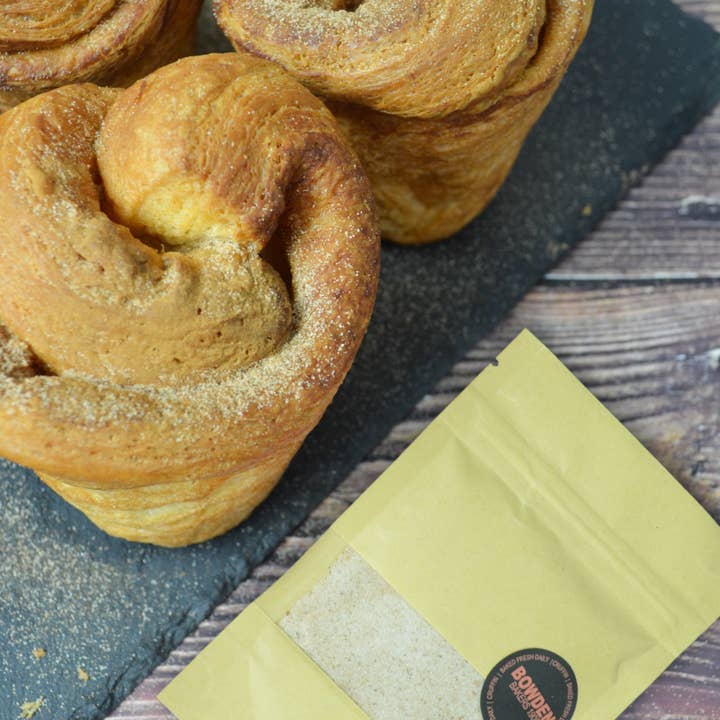 6 Cinnamon Cornish Cruffins for wholesale by Cornish Tea and Cornish Coffee
