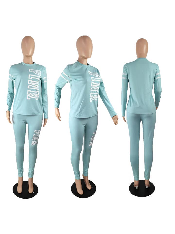 MB Fashion Wholesale - Wholesale Top & Pant Set (NOT Loungewear) - Women's - MB FASHION LETTER CAUSAL SETS 3598R10