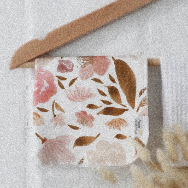 Freon Collective – wholesale Wash cloth – Organic Cotton Face Cloth - Juliet Florals2