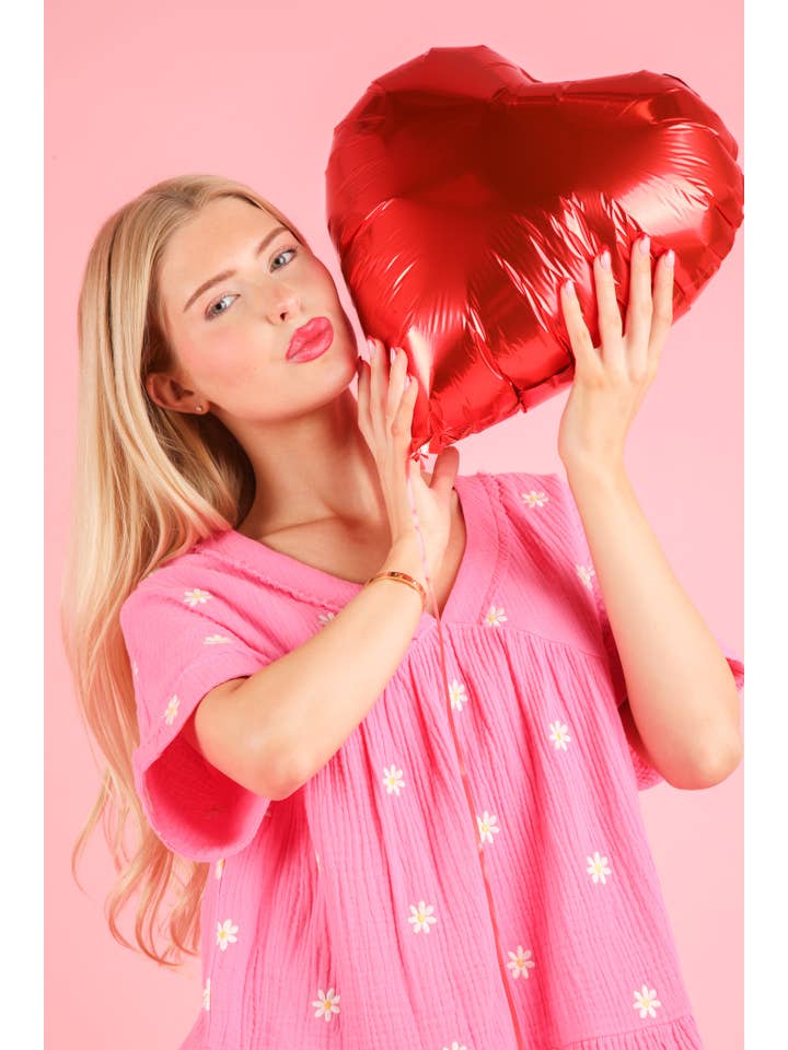 VERY J - Wholesale Blouse - Women's - NT12065-Flower Embroidered Woven Blouse Top8