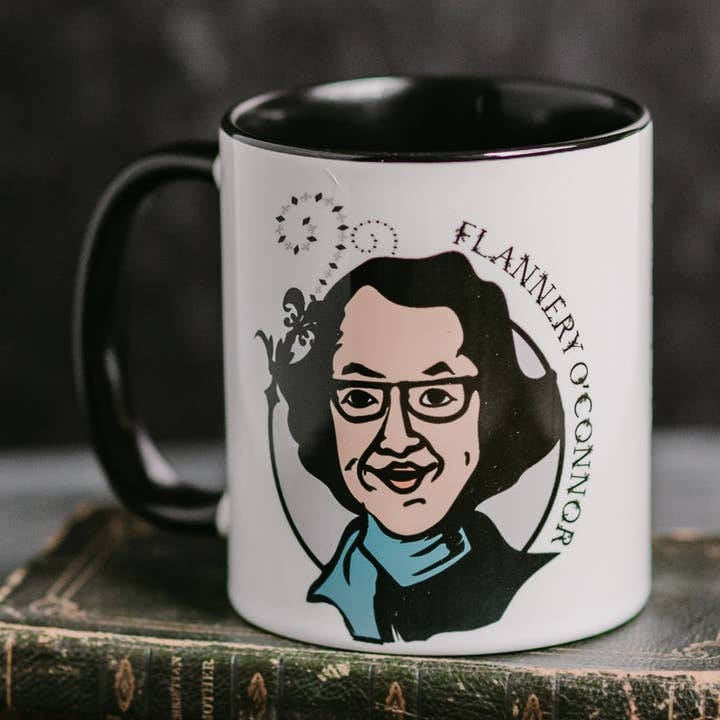 The Flannery O'Connor Mug for wholesale by Drinklings Coffee and Mugs