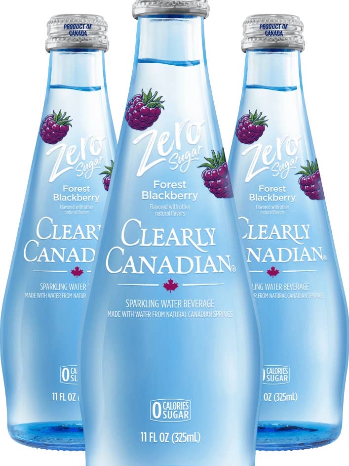 Zero Sugar Forest Blackberry Sparkling Water for wholesale by Clearly Canadian Sparkling Water