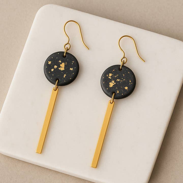 Midnight Luxe Dangle Earrings for wholesale by Aysha Creations