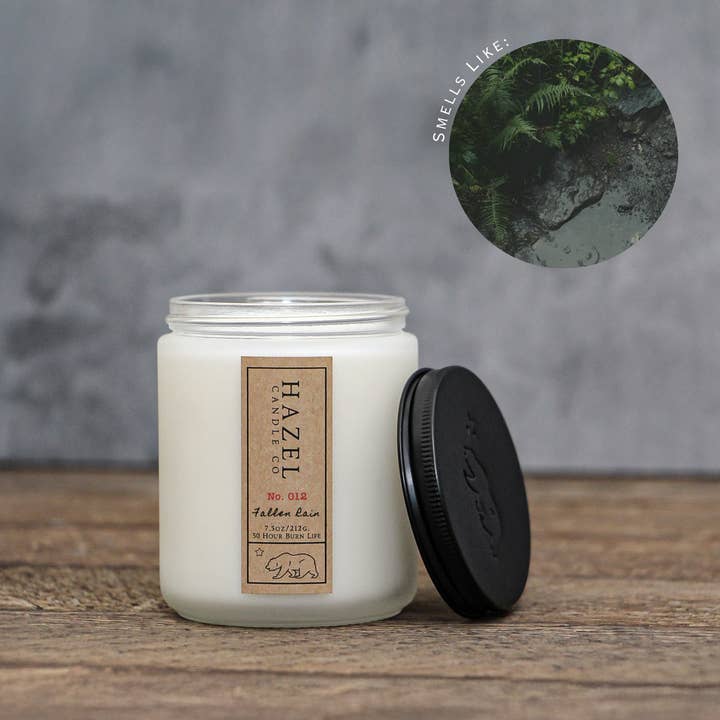 Gevallen regen geurende kokosnoot sojawas, niet-giftige kaars voor wholesale door Hazel Candle Co.