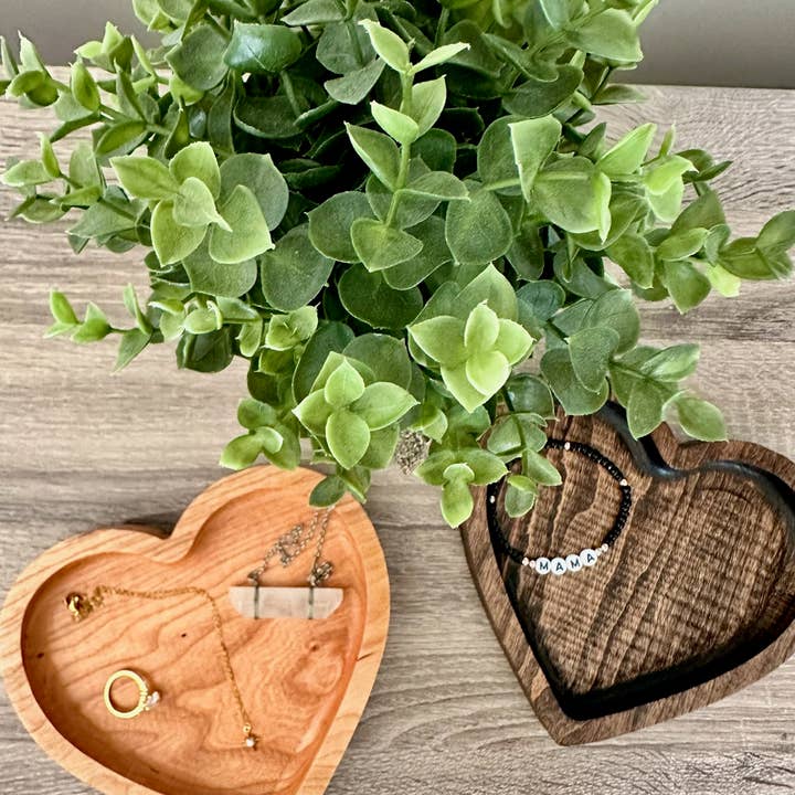 Third Eye Creation Company - Wholesale Decorative Tray - Valentine’s Heart Tray, Wooden Jewelry Dish, Gift for Her3