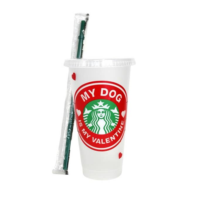 Starbucks Cup - Mijn hond is mijn Valentijn voor wholesale door Vixen Fluffy Paws