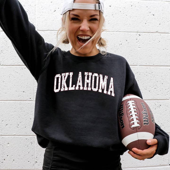 Oklahoma, Football, Sports, Game Day, State Sweatshirt for wholesale by Refinery Number One LLC