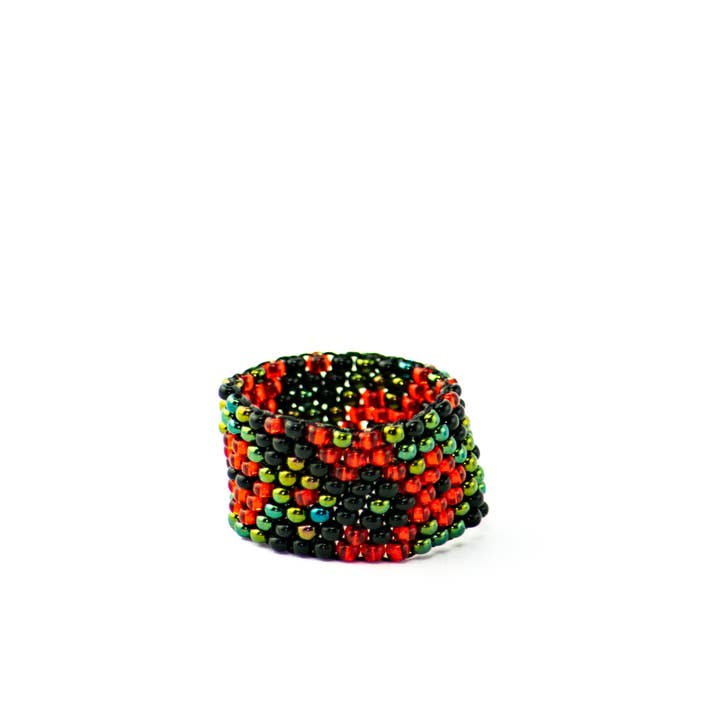 Lumily - Wholesale Band/Stacked Ring - Tania Seed Bead Woven Boheamian Ring (Assorted) - Guatemala5