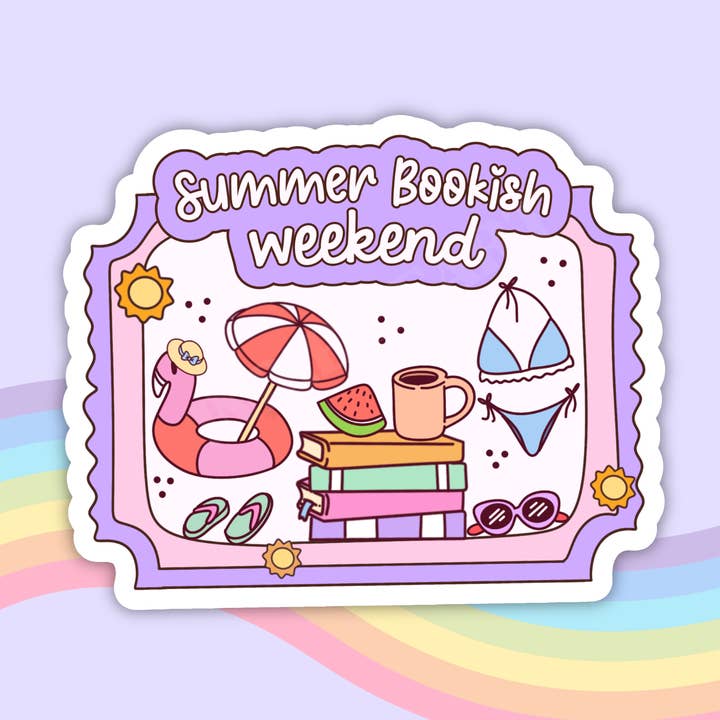 Summer Bookish Weekend Vinyl Sticker – Summer Book Lover for wholesale by Indie Heart Studio