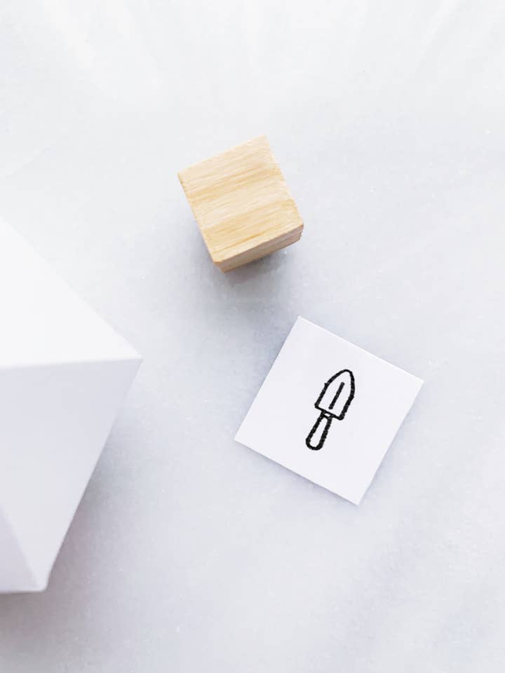 Trowel Rubber Stamp Set • Garden Stamp for Planners for wholesale by Papergram